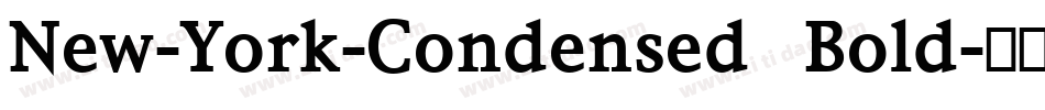 New-York-Condensed Bold字体转换